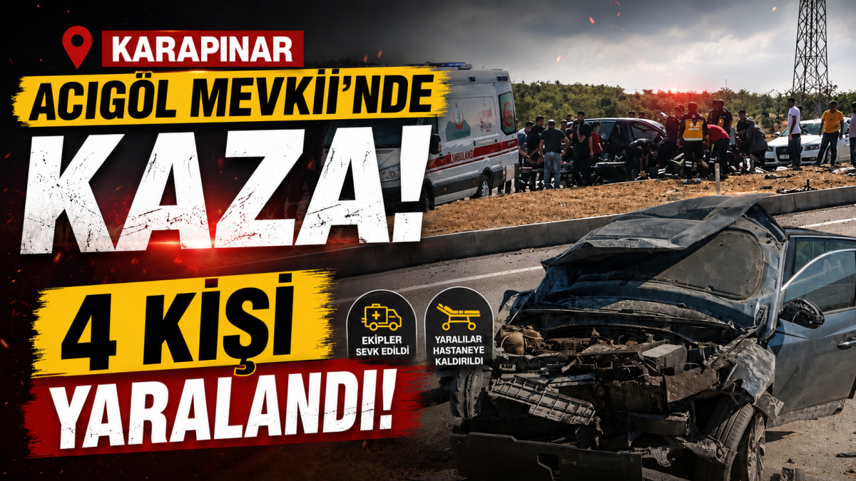 Karapınar’da Kaza 4 Yaralı