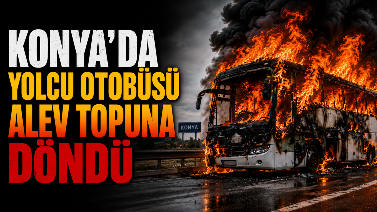 Yolcu Otobüsü Alev Topuna Döndü
