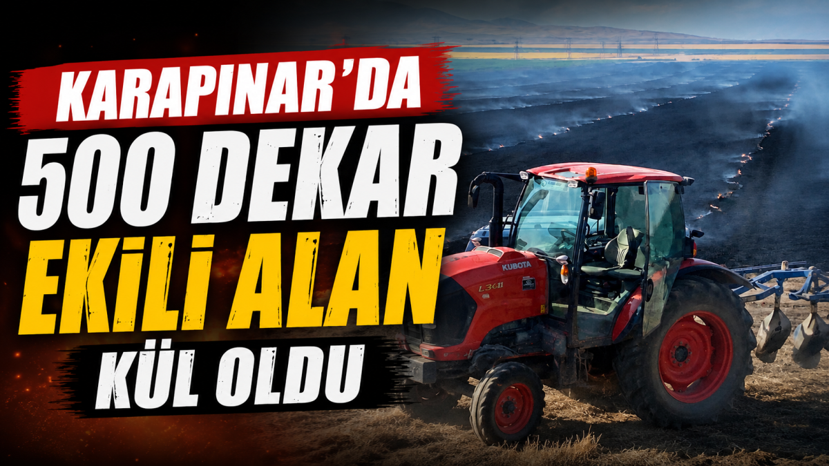 Karapınar’da Yangın | Ekili Alan Kül Oldu