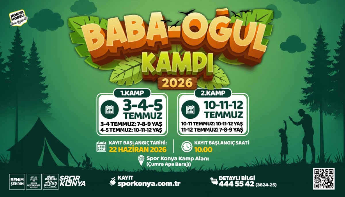 KONYA BÜYÜKŞEHİR'İN BABA-OĞUL KAMPI İÇİN KAYIT ALINIYOR