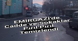 EMİRGAZİ’de Cadde ve Sokaklar Pırıl Pırıl Temizlendi