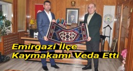 Emirgazi İlçe Kaymakamı Veda Etti