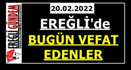 Ereğli’de Bugün Vefat Edenler