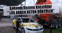 Lüx Aracı Önce Parçaladılar Sonra İçine Beton Döktüler