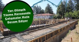 Yüzme Havuzunda Çalışmalar Aralıksız Devam Ediyor