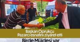 Başkan Oprukçu Pazar Ziyaretinde Köylülere Müjdeyi Verdi
