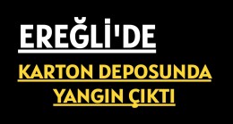 Ereğli’de Karton Deposunda Yangın Çıktı