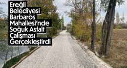 Barbaros Mahallesinde Soğuk Asfalt Çalışması Gerçekleşti