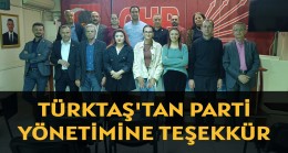 TÜRKTAŞ’TAN PARTİ YÖNETİMİNE TEŞEKKÜR