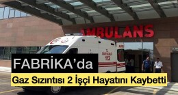 Fabrika’da Gaz Sızıntısı 2 Kişi Hayatını Kaybetti