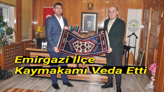 Emirgazi İlçe Kaymakamı Veda Etti