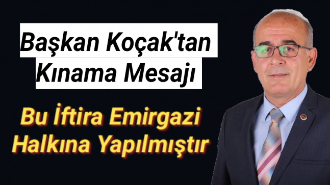 Nurişen Koçak’tan Kınama Mesajı