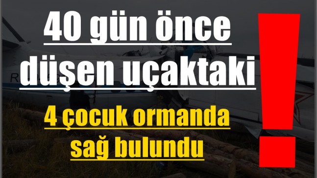 40 gün önce düşen uçaktaki 4 çocuk ormanda sağ bulundu