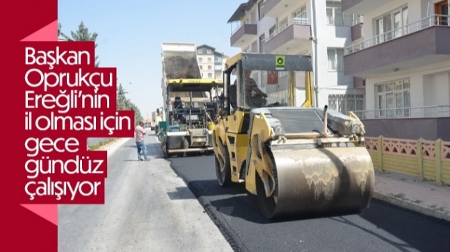 Ereğli Belediyesi Asfalt Çalışmalarına Devam Ediyor