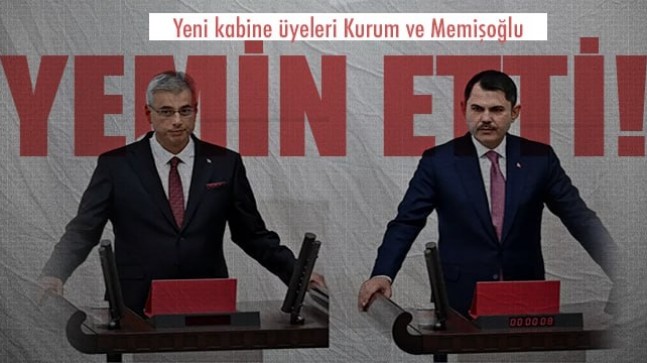 Yeni kabine üyeleri Kurum ve Memişoğlu TBMM’de yemin etti!