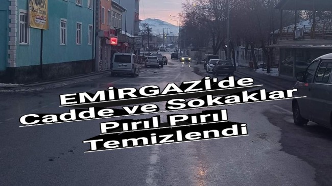 EMİRGAZİ’de Cadde ve Sokaklar Pırıl Pırıl Temizlendi