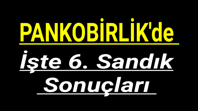 PANKOBİRLİK’de “İşte Altıncı Sandık Sonuçları”