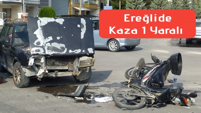 Ereğli’de Trafik Kazası 1 Yaralı