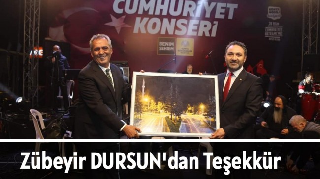 Zübeyir DURSUN’DAN TEŞEKKÜR