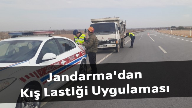 Jandarma’dan Kış Lastiği Uygulaması