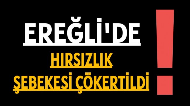 EREĞLİ’DE HIRSIZLIK ŞEBEKESİ ÇÖKERTİLDİ