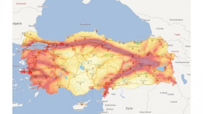 TÜRKİYE’DEKİ DİRİ FAY HATLARI