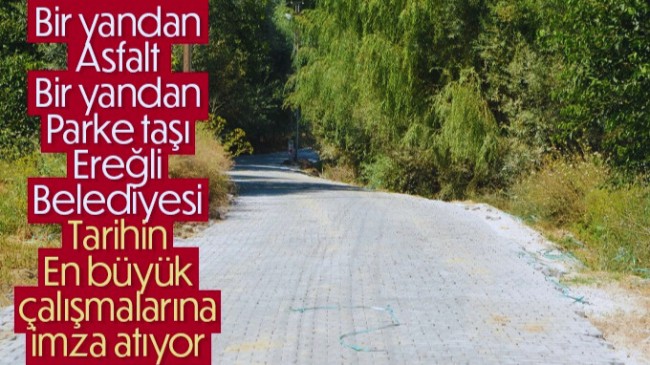 Belediye Tarihinin En Büyük Kilitli Parke Taşı Yol Çalışması Devam Ediyor