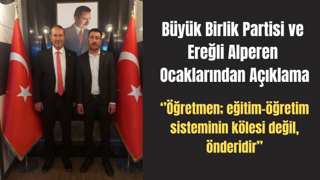 Öğretmen; eğitim-öğretim sisteminin kölesi değil, önderidir