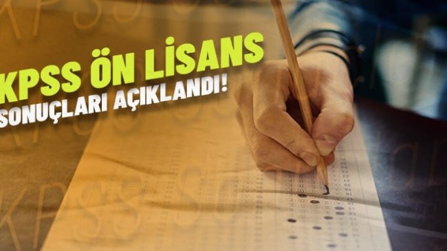 KPSS ön lisans sonuçları açıklandı